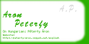 aron peterfy business card